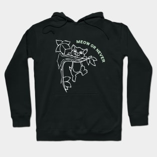 Feline Chic: Meow or Never Cat Tee Alert Hoodie